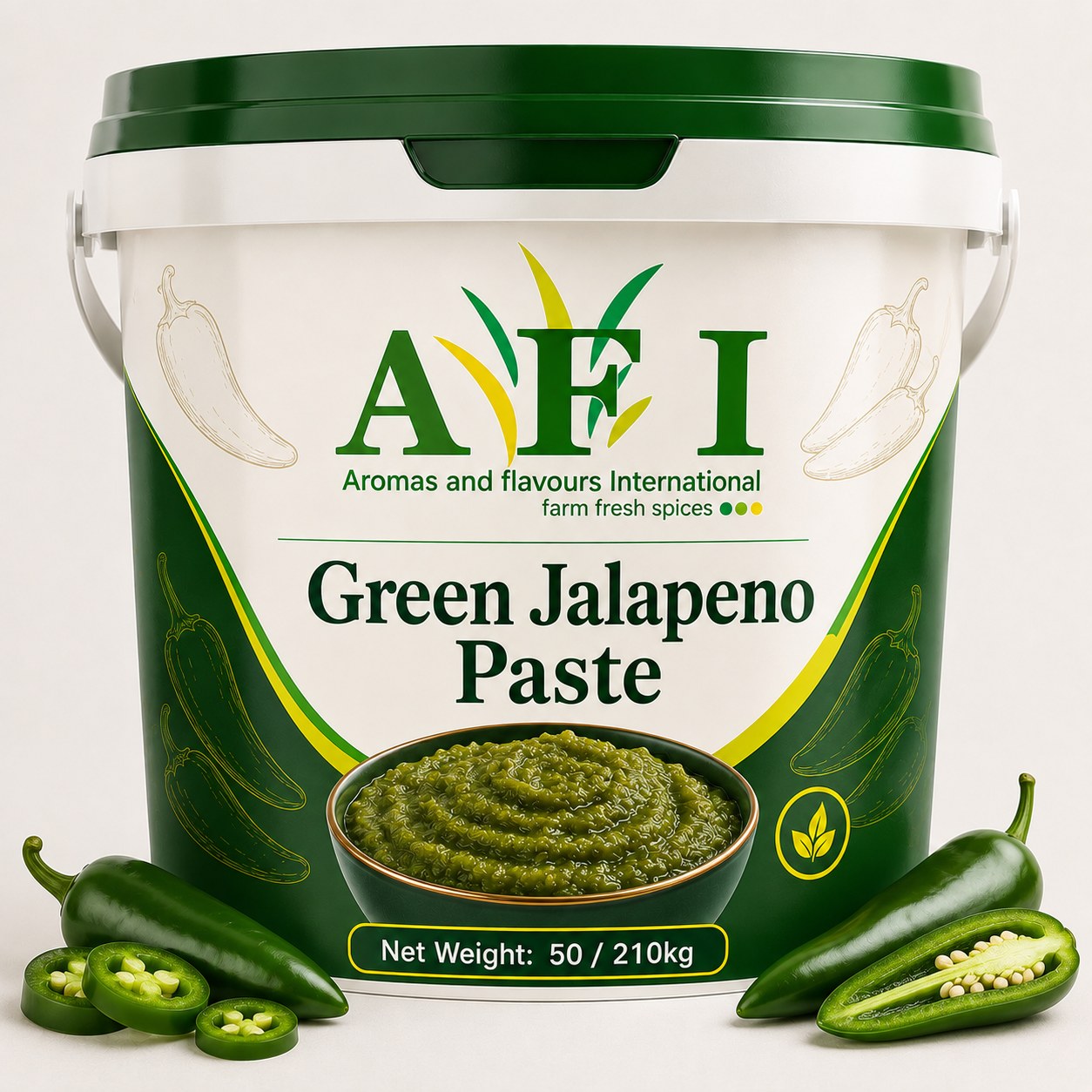 Green Jalapeño Paste, jalapeno paste exporter India B2B